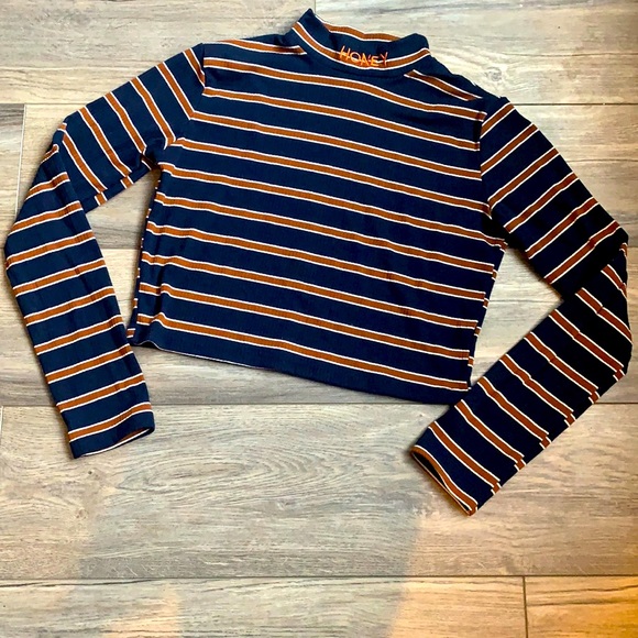 HONEY Striped Crop Top - Picture 1 of 1